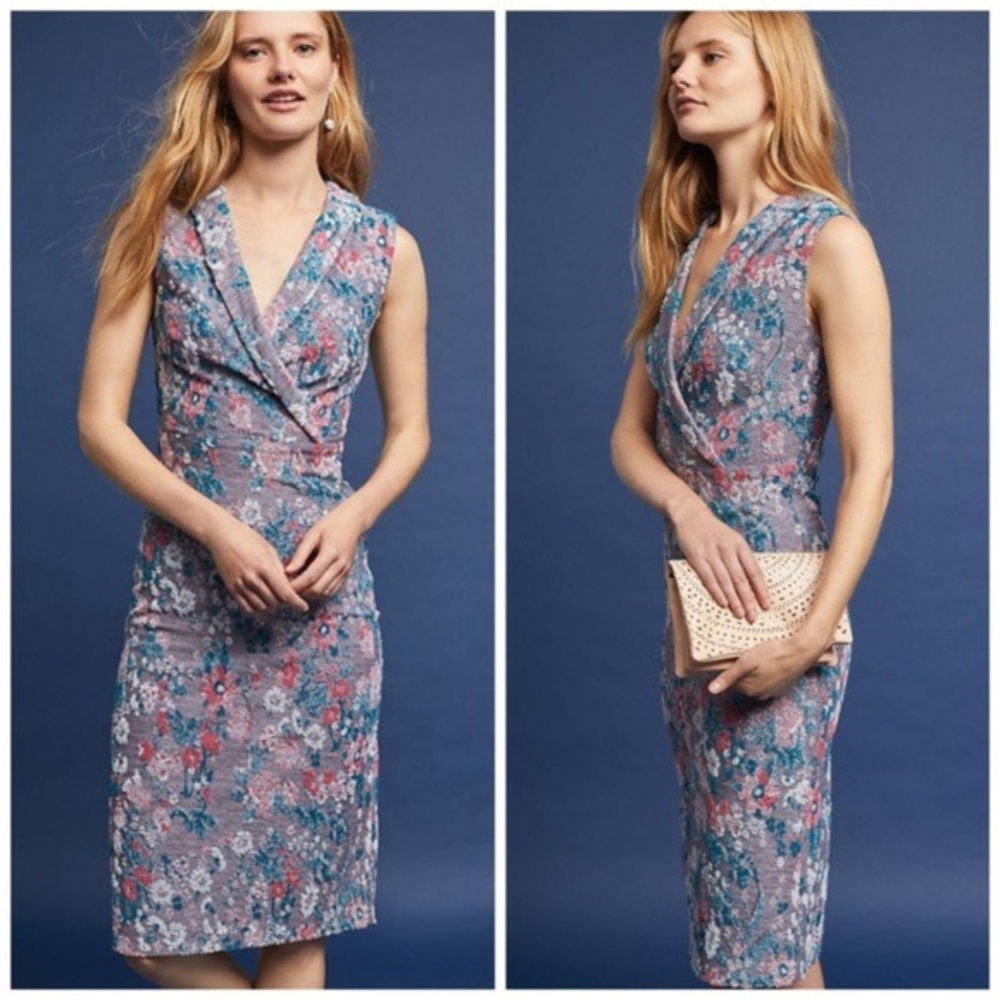 ANTHROPOLOGIE MAEVE Sleeveless Jacquard Dress
